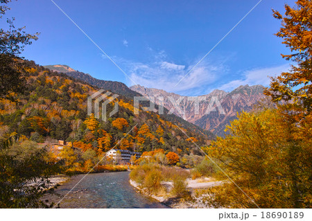 秋の上高地　梓川 18690189