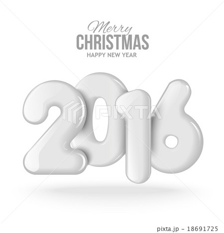 Happy new 2016 year. Realistic 3D balls Happy new 2016 year. Realistic 3D balls 18691725