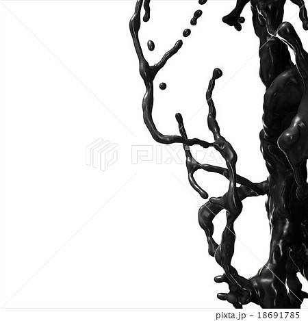 Splash of black fuel oil 18691785