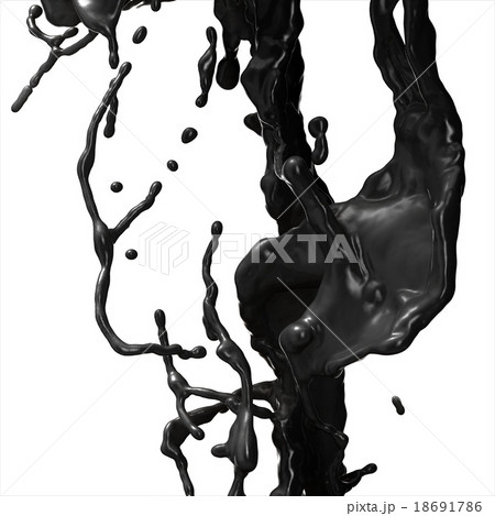 Splash of black fuel oil 18691786