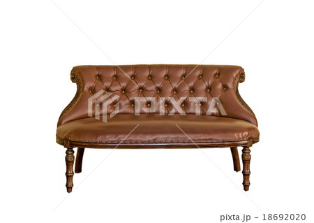 Vintage sofa furniture isolated white background 18692020