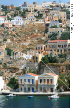 Greece. Island Symi. In blur style Greece. Island Symi. In blur style 18692111