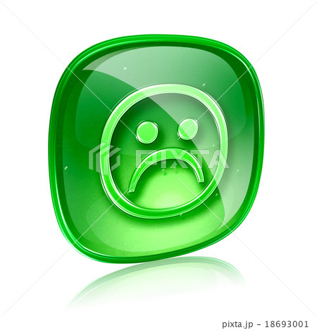 Smiley dissatisfied green glass Smiley dissatisfied green glass 18693001