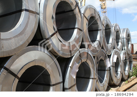 Rolled galvanized steel with polymer coating 18694294