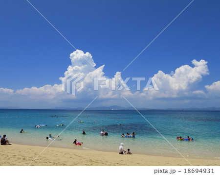 沖縄 伊計島 大泊ビーチの写真素材