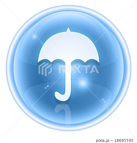 Umbrella icon ice, isolated on white background 18695595