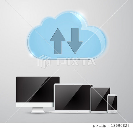Cloud computing Network Connected all Devices.  18696822