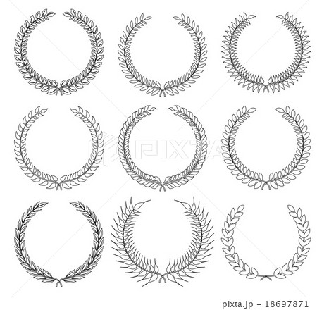 laurel wreath - symbol of victory and achievement. laurel wreath - symbol of victory and achievement. 18697871