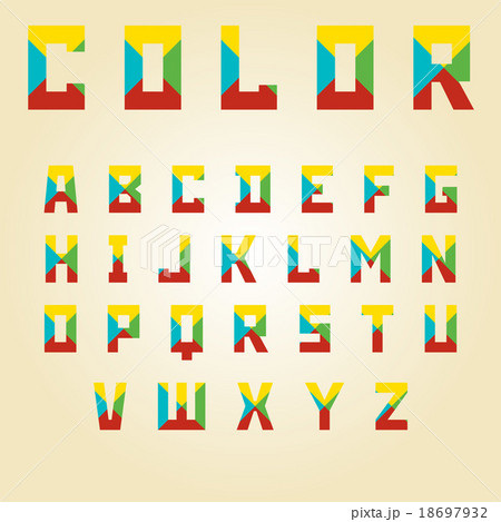 abstract color alphabet  18697932