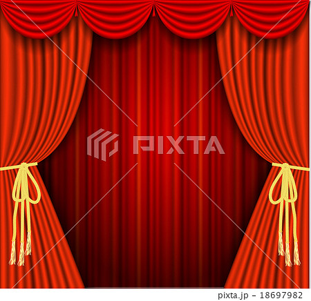 vector illustrations of a Theater stage with red vector illustrations of a Theater stage with red 18697982