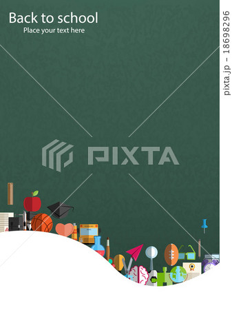 seamless pattern with colorful school icons 18698296