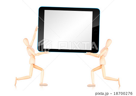 Tablet computer with empty screen isolated Tablet computer with empty screen isolated 18700276