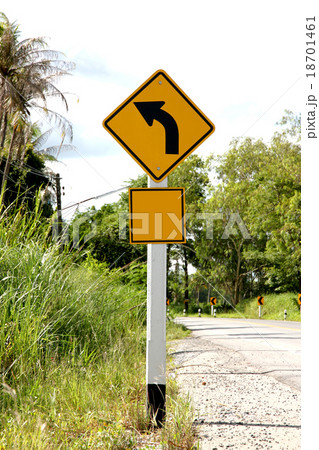 Traffic signs tell you to turn left. Traffic signs tell you to turn left. 18701461