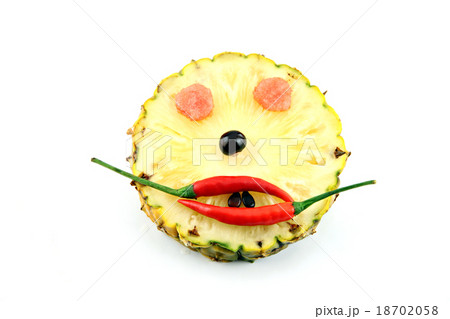 Happy Face of Emotion image made __from mix fruits. Happy Face of Emotion image made __from mix fruits. 18702058