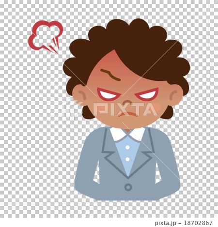 Angry young black business woman 18702867