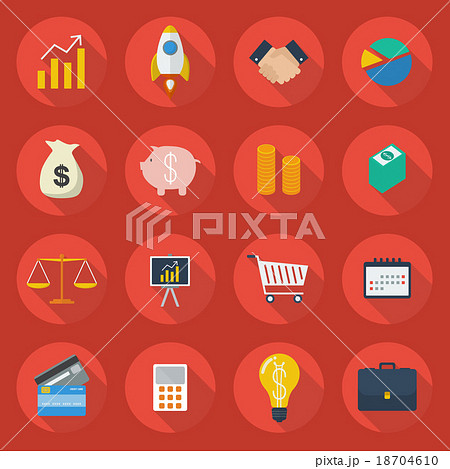 Business Flat Icon Set 18704610