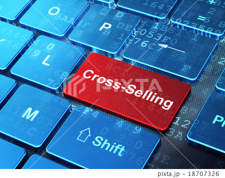 Finance concept: Cross-Selling on computer Finance concept: Cross-Selling on computer 18707326