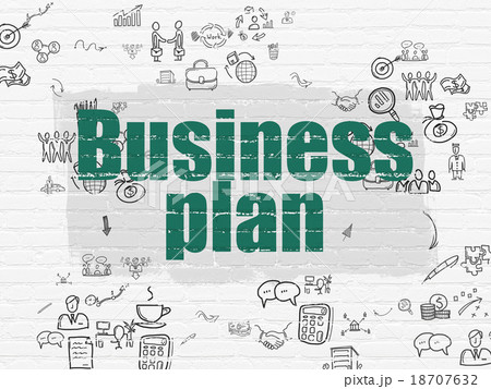 Finance concept: Business Plan on wall background 18707632