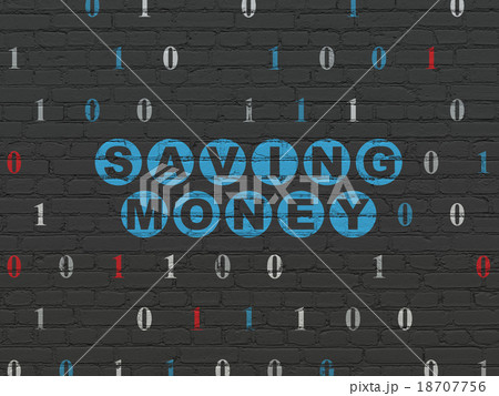 Finance concept: Saving Money on wall background Finance concept: Saving Money on wall background 18707756