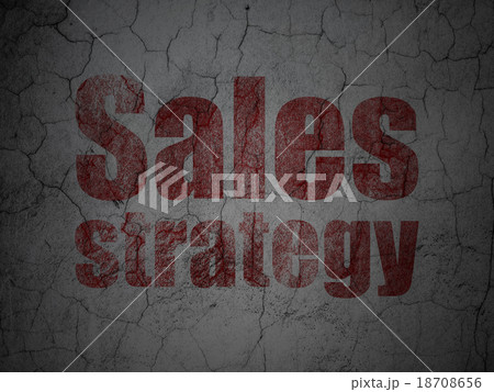 Advertising concept: Sales Strategy on grunge wall 18708656