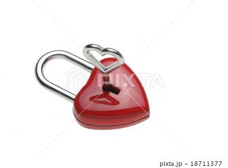 Tiny heart-shaped lock, padlock, as love lock Tiny heart-shaped lock, padlock, as love lock 18711377