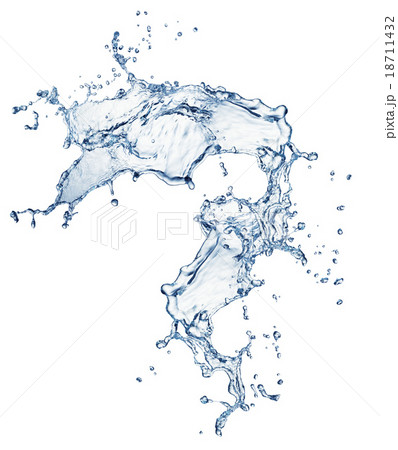 blue water splash isolated 18711432