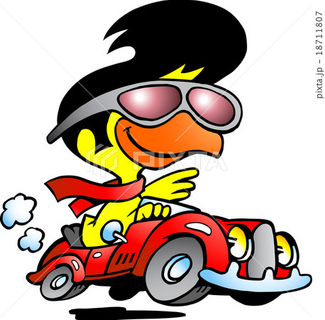 Smart chicken driving a sports car 18711807