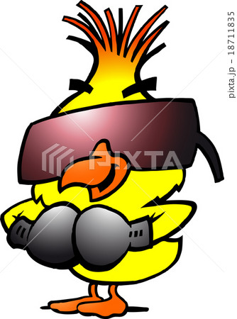 Smart boxing chicken with cool sunglass Smart boxing chicken with cool sunglass 18711835