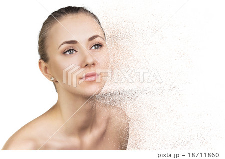 Woman face crushed Woman face crushed 18711860