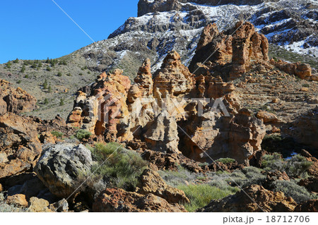 Spectacular rock formations in Teide National Park 18712706