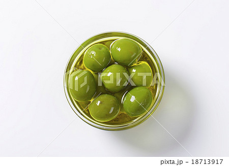 Green olives in oil Green olives in oil 18713917
