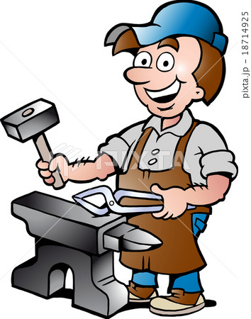 Vector illustration of an Happy Blacksmith Worker 18714925