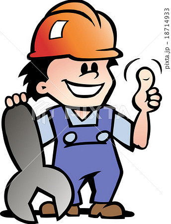 illustration of an Happy Mechanic or Handyman 18714933