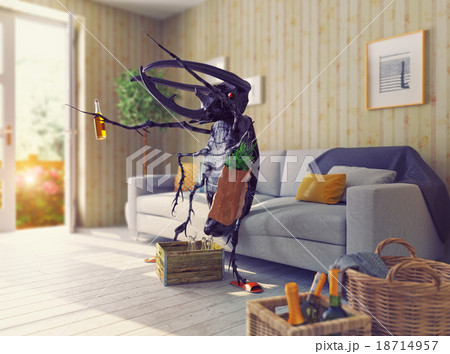 the beetle in the living room 18714957