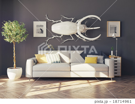 the  rhino beetle in the  room 18714961