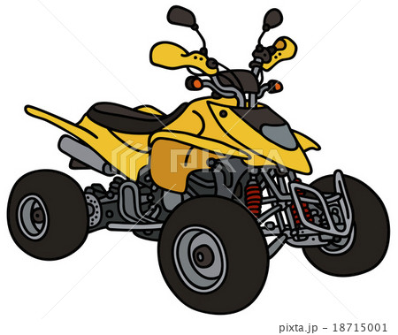 Yellow all terrain vehicle Yellow all terrain vehicle 18715001