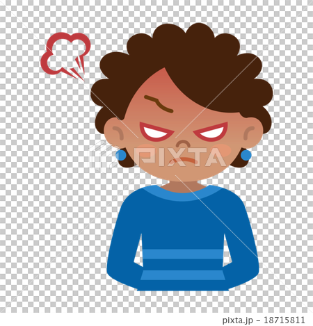 An angry young black woman - Stock Illustration [18715811] - PIXTA