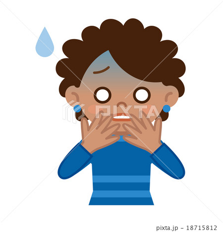 失敗して顔色が悪い若い黒人女性のイラスト素材