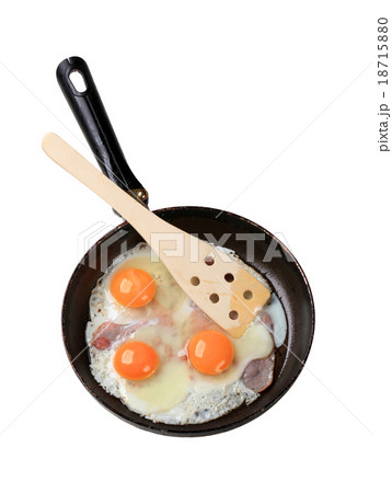 Preparing ham and eggs Preparing ham and eggs 18715880