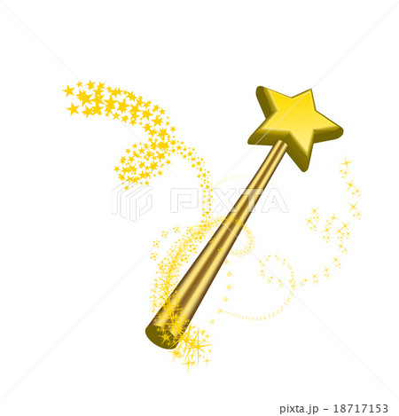 Magic wand vector illustration on white Magic wand vector illustration on white 18717153