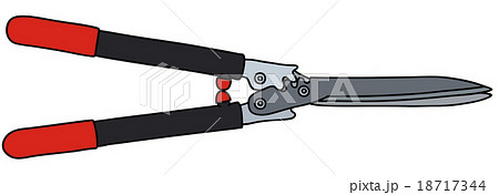 Red hedge shears 18717344