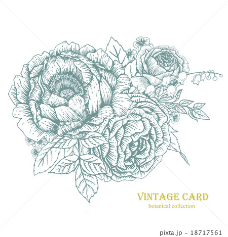 Hand-drawn floral bouquet 18717561