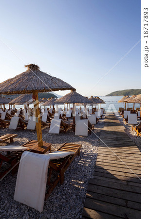 umbrellas on a beach   umbrellas on a beach   18717893