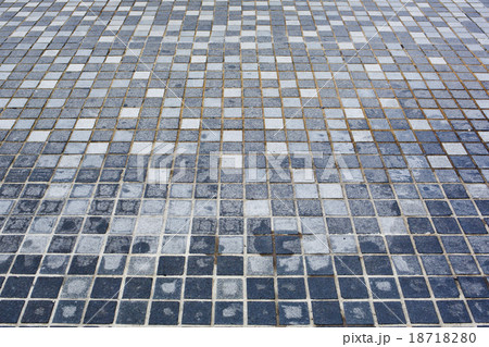 Background of little irregular blue tiles. 18718280