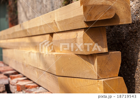 Construction of new wooden house Construction of new wooden house 18719543