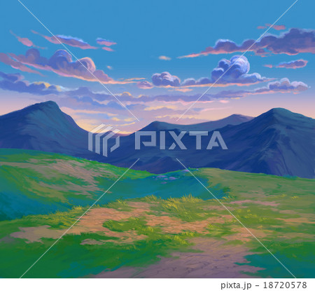 meadow sunset meadow sunset 18720578