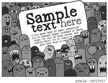 Hand drawn Aliens and Monsters cartoon doodle Hand drawn Aliens and Monsters cartoon doodle 18727017