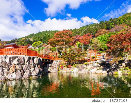 勝尾寺の弁財天と紅葉 18727103