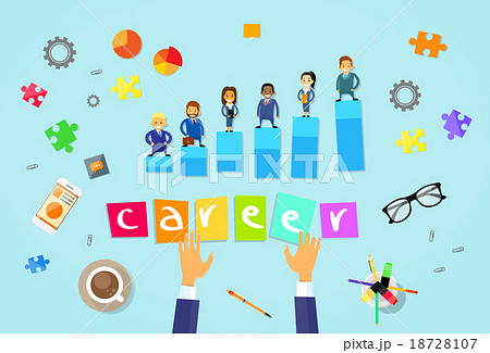 Business People Career Concept Cartoonのイラスト素材