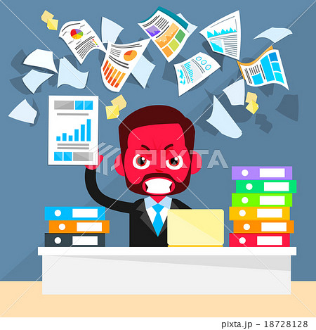 Business Man Red Face Problem, Throw Papers Business Man Red Face Problem, Throw Papers 18728128